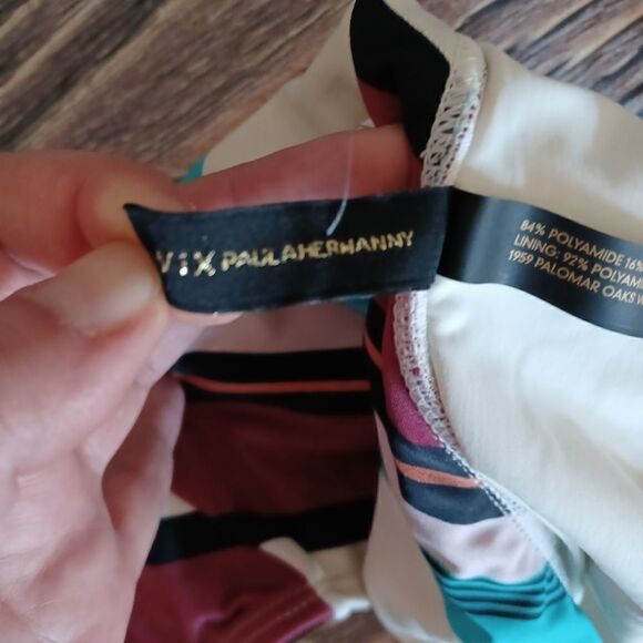 VIX PAULA HERMANNY SWIMWEAR BOTTOMS VINTAGE GRAPHIC PRINT SIZE L NEW W TAGS - Picture 7 of 8